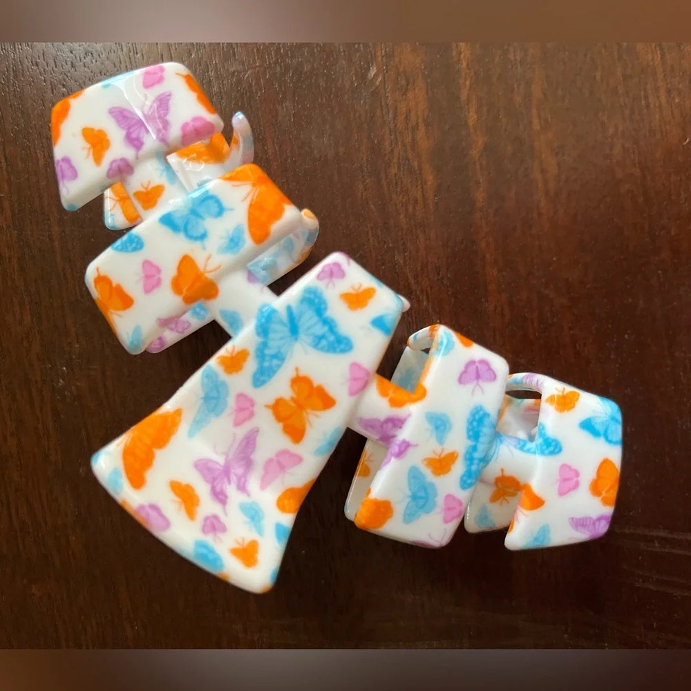 Teleties Unbreakable Claw Clip | Fluttering by Butterflies